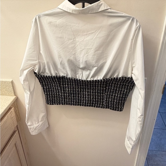 Fashion Nova Chic Black and White Mini Skirt and top set - Picture 5 of 16